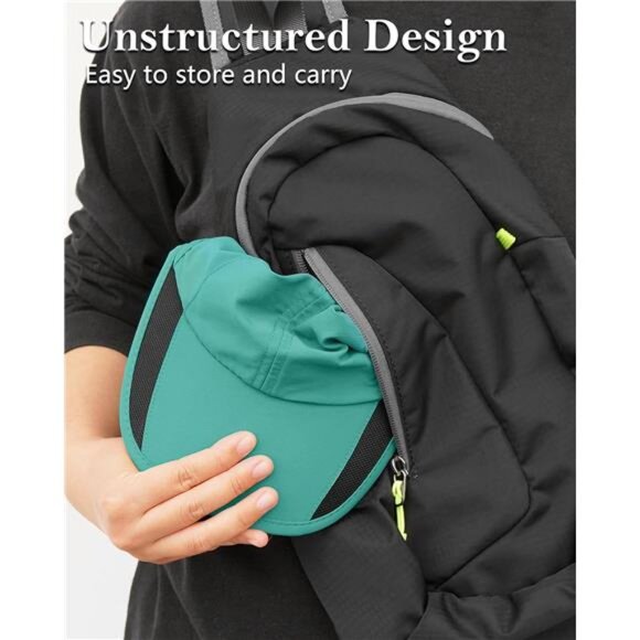 Quick Dry Running Hat Men Women Breathable Mesh Adjustable Sun Protection Cap - Picture 4 of 7